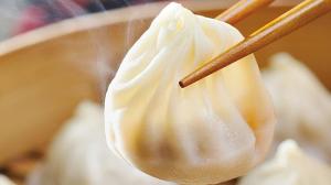 dumpling and chopstick