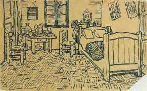 van goh bedroom in Arles sepia